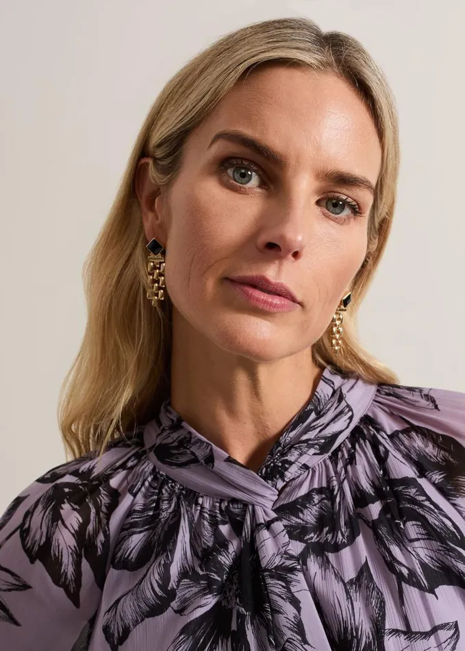 Phase Eight Gold Chain Drop Earrings Gold Women Jewellery