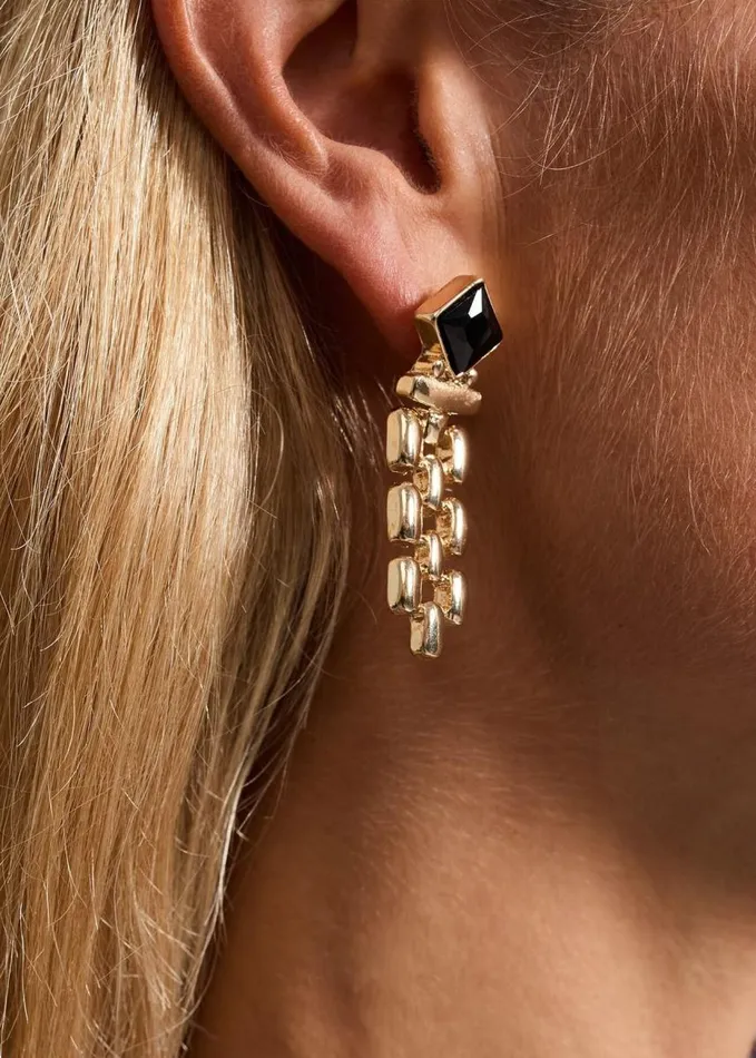 Phase Eight Gold Chain Drop Earrings Gold Women Jewellery
