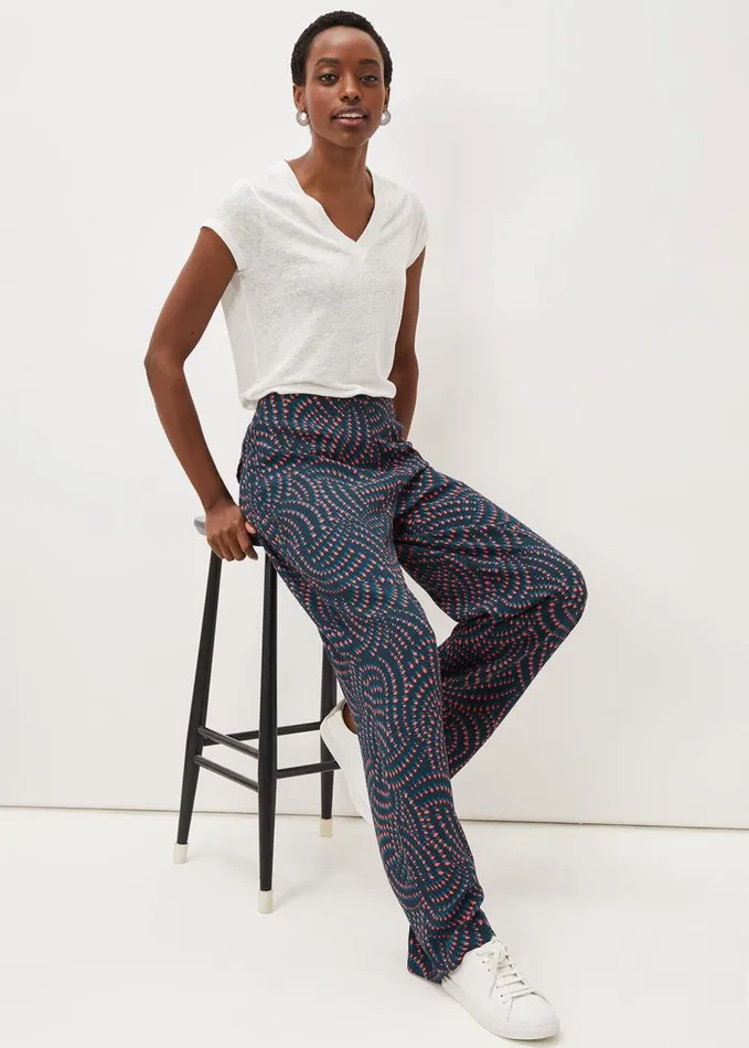Phase Eight Grace Geo Printed Trouser Navymulti Women Trousers