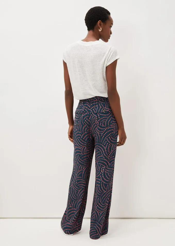 Phase Eight Grace Geo Printed Trouser Navymulti Women Trousers