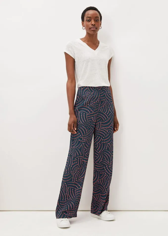 Phase Eight Grace Geo Printed Trouser Navymulti Women Trousers