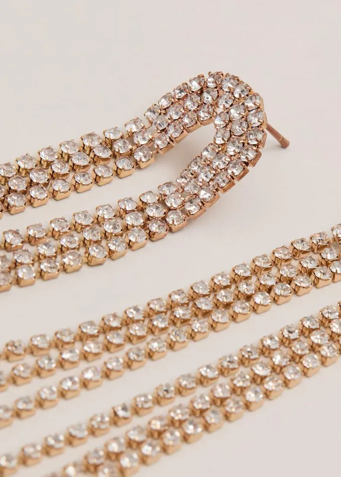 Phase Eight Graduated Sparkle Earring Gold Women Jewellery