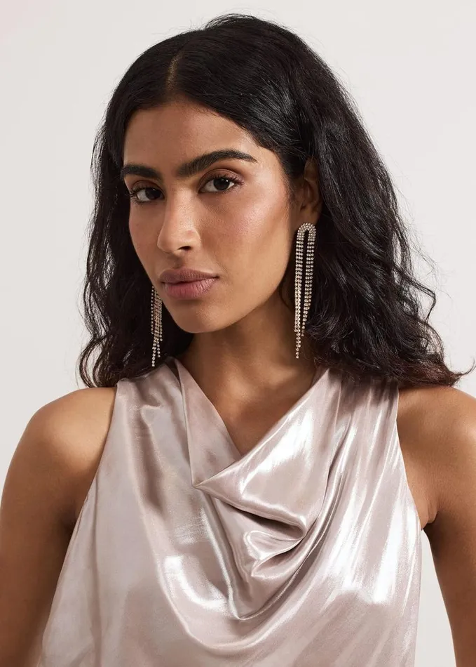 Phase Eight Graduated Sparkle Earring Gold Women Jewellery