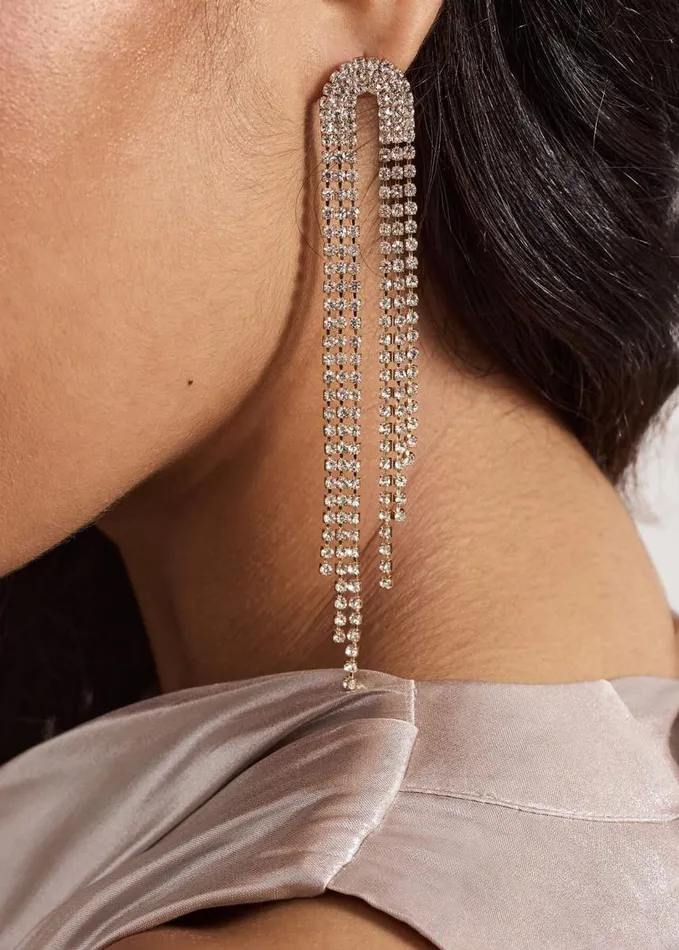 Phase Eight Graduated Sparkle Earring Gold Women Jewellery