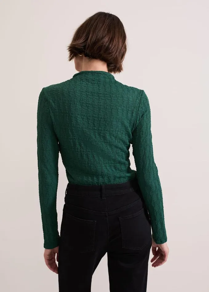 Phase Eight Haylee Sleeveless Texture Top Green Women Tops and TShirts