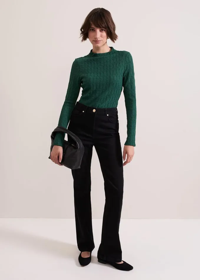 Phase Eight Haylee Sleeveless Texture Top Green Women Tops and TShirts