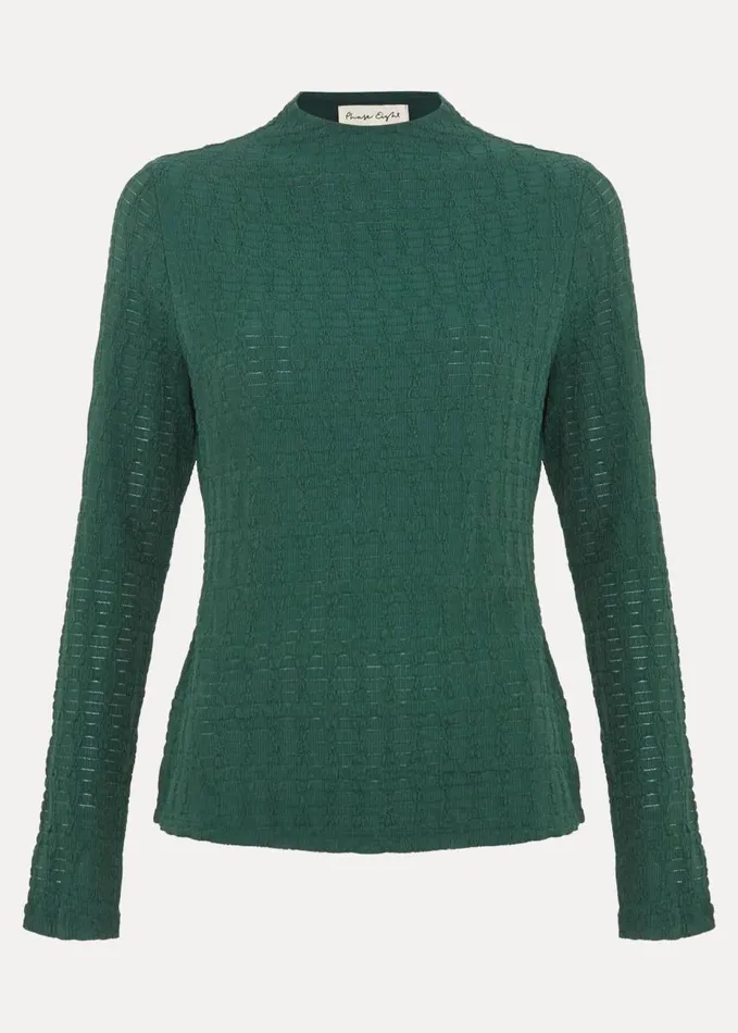 Phase Eight Haylee Sleeveless Texture Top Green Women Tops and TShirts