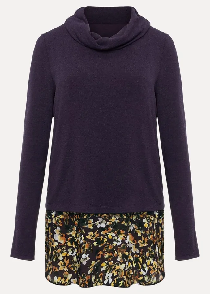 Phase Eight Heiley Double Layer Top Greenstone Women Tops and TShirts
