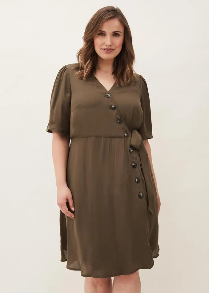 Phase Eight Henley Tie Dress Khaki Women Dresses