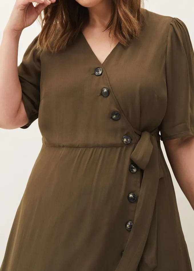 Phase Eight Henley Tie Dress Khaki Women Dresses