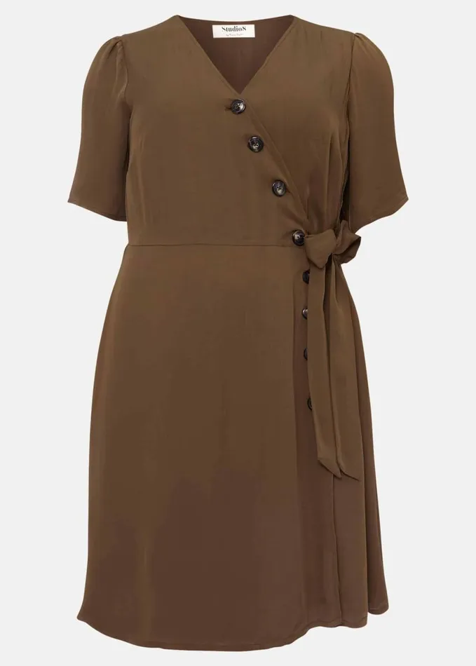 Phase Eight Henley Tie Dress Khaki Women Dresses