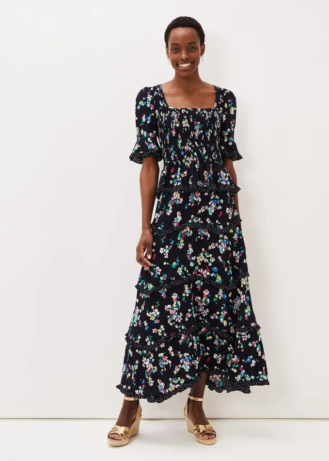 Phase Eight Hudson Floral CoOrd Blouse Blackivory Women Shirts and Blouses