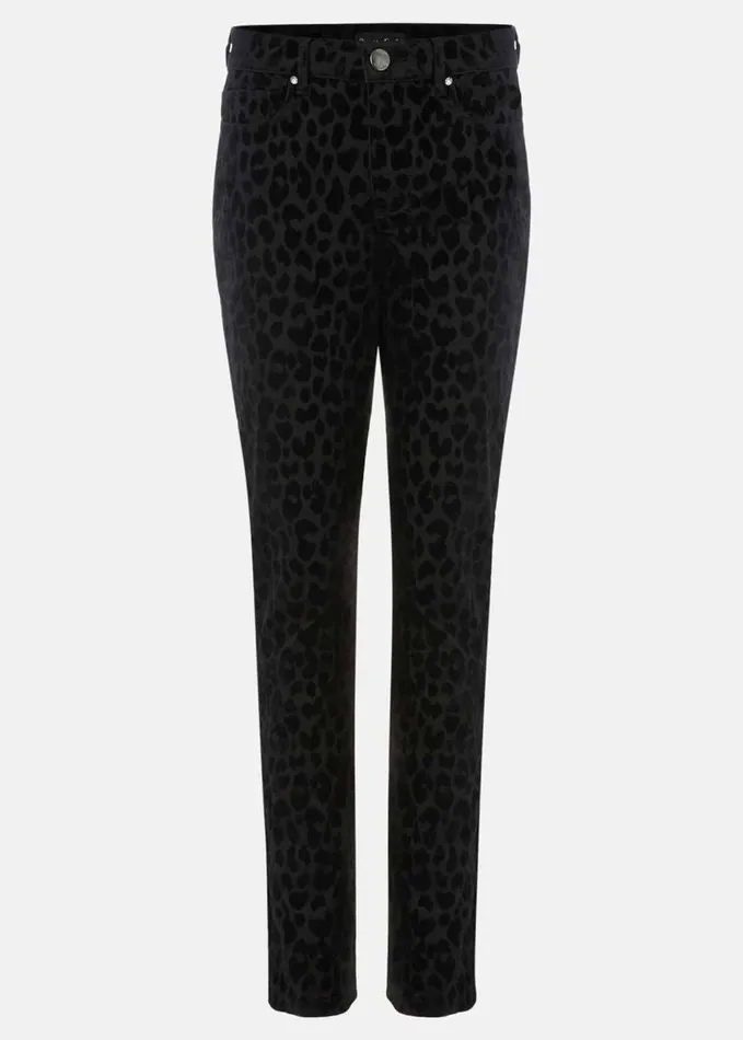 Phase Eight Jaimie Flocked Jeans Black Women Trousers