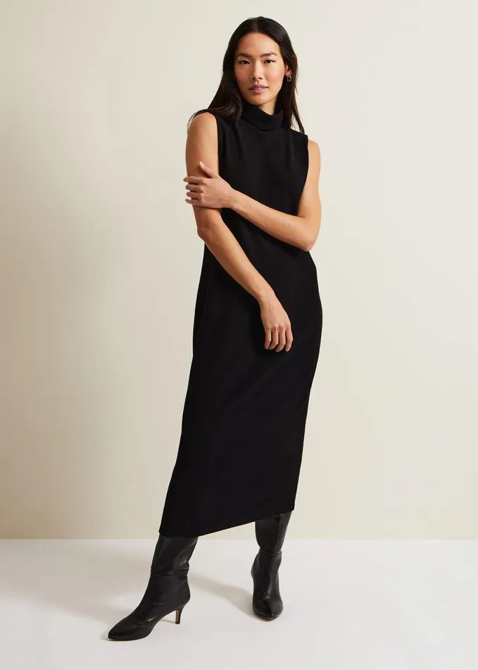 Phase Eight Jessica Black Jersey Bodycon Midi Dress Black Women Dresses