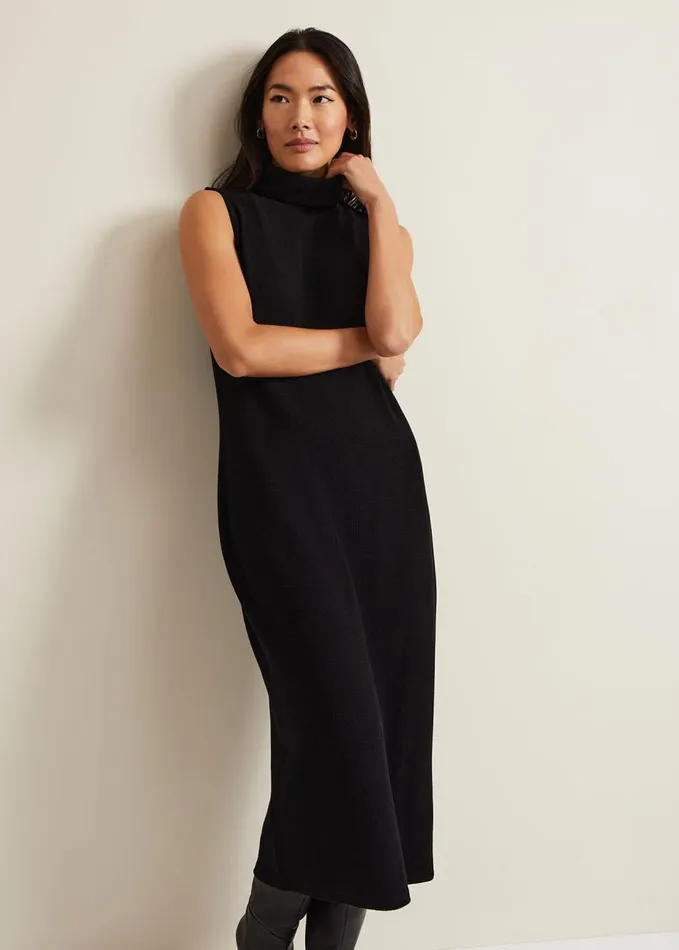 Phase Eight Jessica Black Jersey Bodycon Midi Dress Black Women Dresses