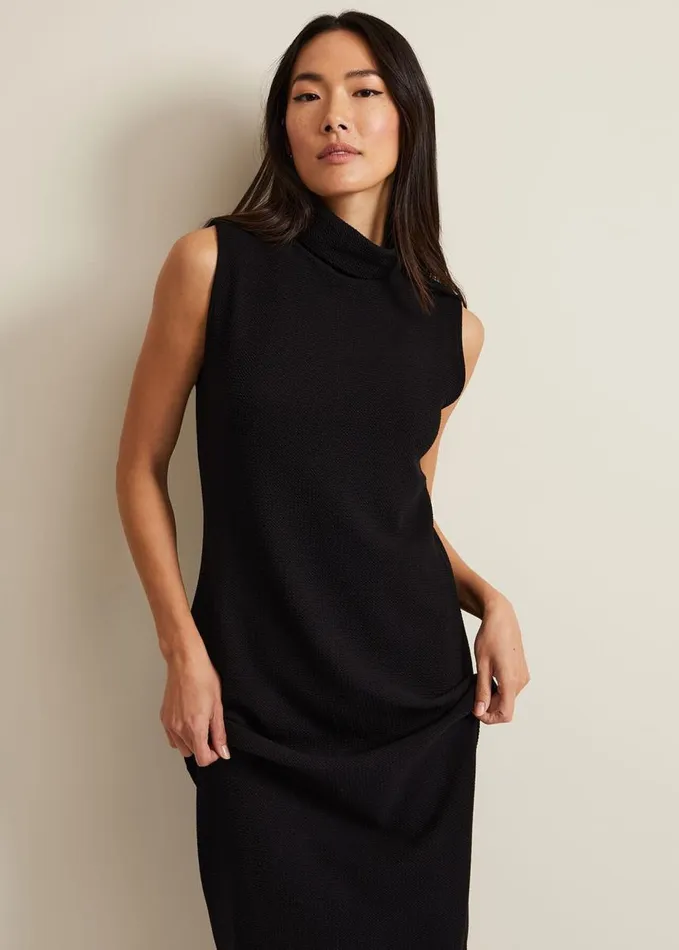 Phase Eight Jessica Black Jersey Bodycon Midi Dress Black Women Dresses