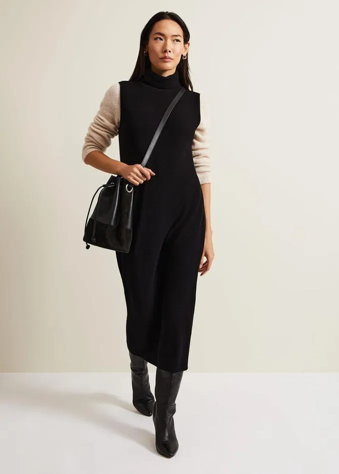 Phase Eight Jessica Black Jersey Bodycon Midi Dress Black Women Dresses
