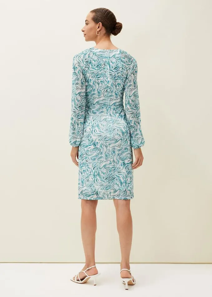 Phase Eight Jolie Swirl Mesh Dress Aquamarineecru Women Dresses