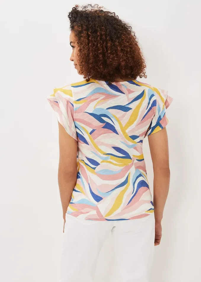 Phase Eight Kali Linen Multi Print Top Multicoloured Women Tops and TShirts