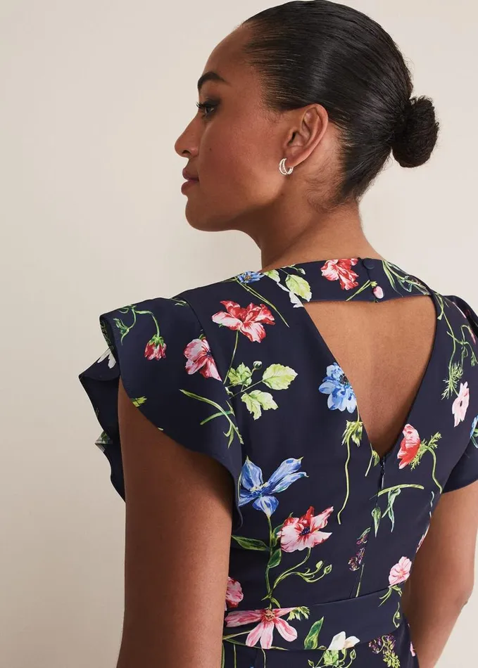 Phase Eight Kallie Floral Wide Leg Jumpsuit Navymulti Women Dresses