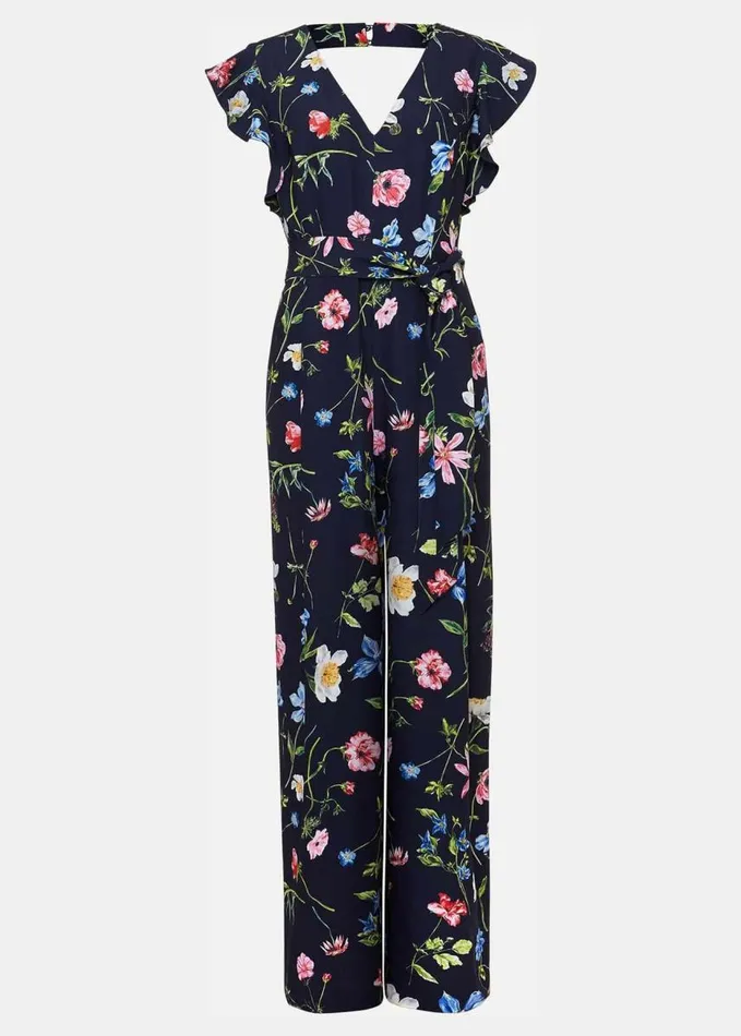 Phase Eight Kallie Floral Wide Leg Jumpsuit Navymulti Women Dresses