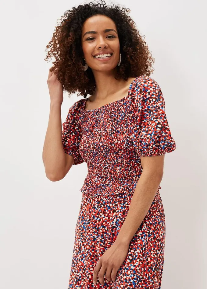 Phase Eight Kamila Ditsy Print CoOrd Top Multicoloured Women Tops and TShirts