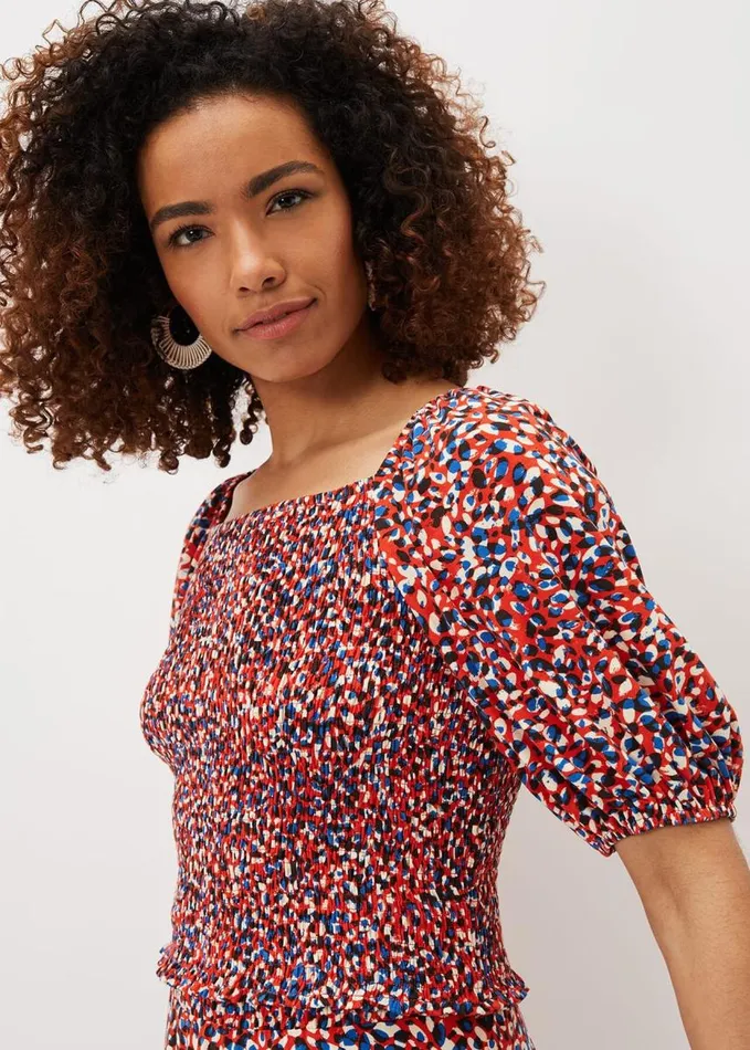 Phase Eight Kamila Ditsy Print CoOrd Top Multicoloured Women Tops and TShirts