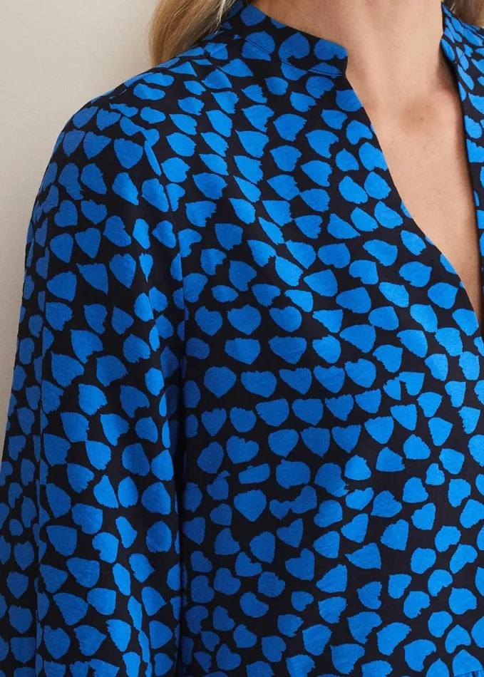 Phase Eight Kesia Heart Swing Dress Bright Blue Women Dresses