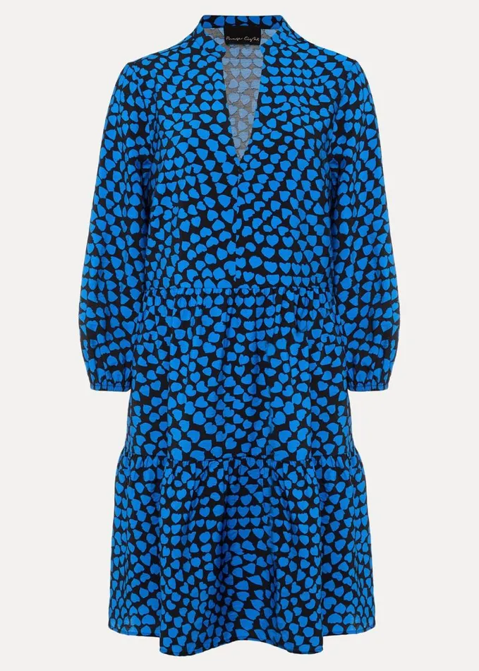 Phase Eight Kesia Heart Swing Dress Bright Blue Women Dresses