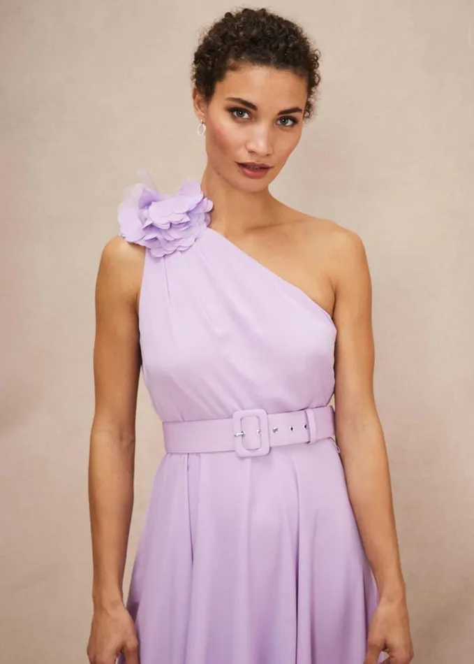 Phase Eight Kiki One Shoulder Midi Dress Crocus Women Dresses