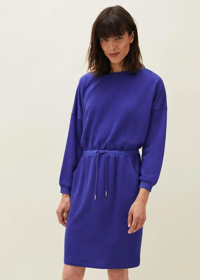 Phase Eight Konnie Sweater Dress Cobalt Women Dresses