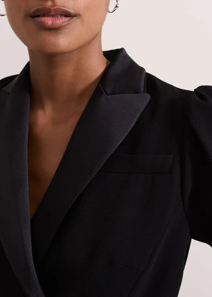 Phase Eight Kylie Tux Jumpsuit Black Women Dresses