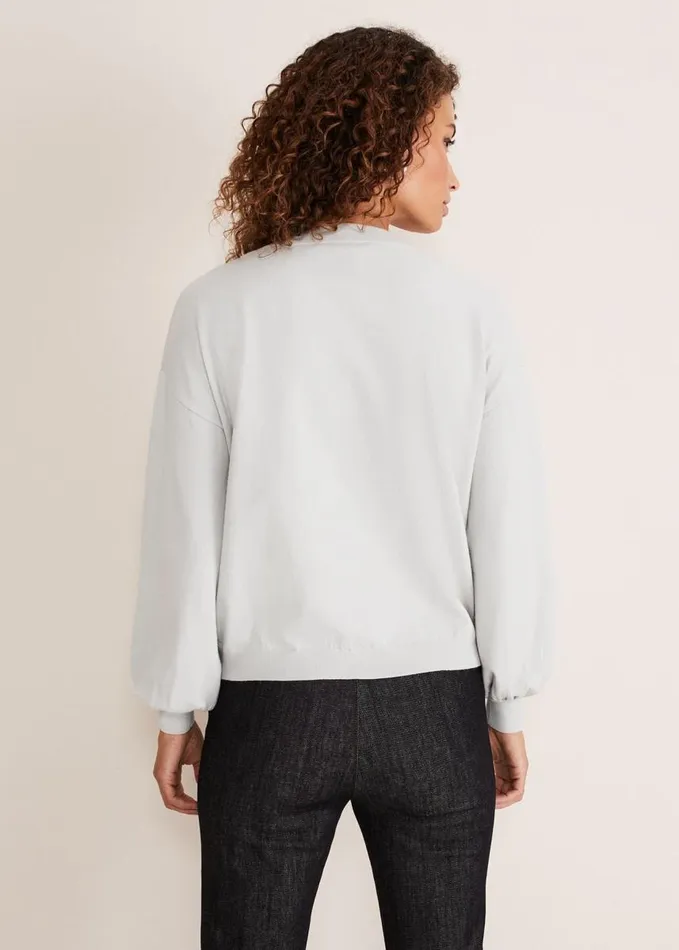 Phase Eight Kylie V Neck Balloon Sleeve Knit Eau De Nil Women Knitwear