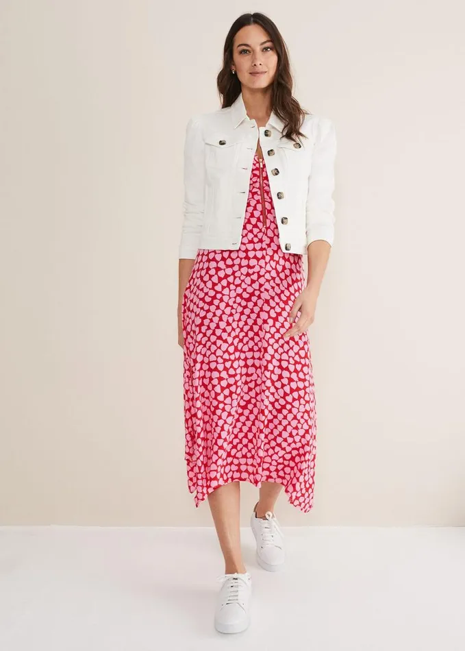 Phase Eight Lettie Denim Jacket White Women Coats