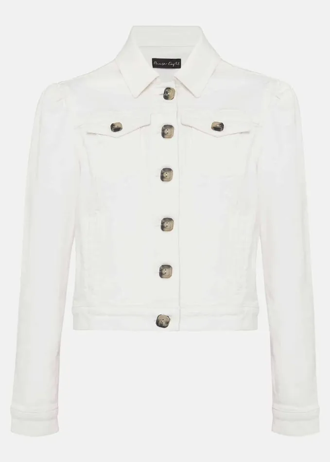 Phase Eight Lettie Denim Jacket White Women Coats