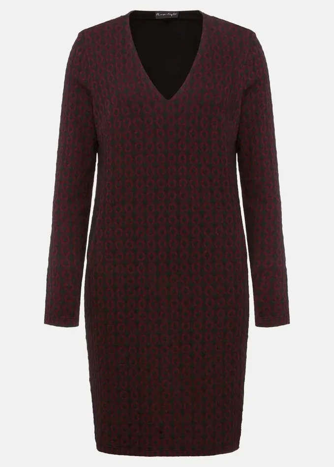 Phase Eight Lianna Geo Mini Dress Burgundy Women Dresses