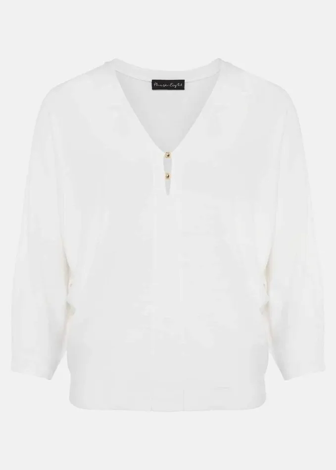 Phase Eight Lilliah Fine Knit Embellished Jumper Ivory Women Knitwear