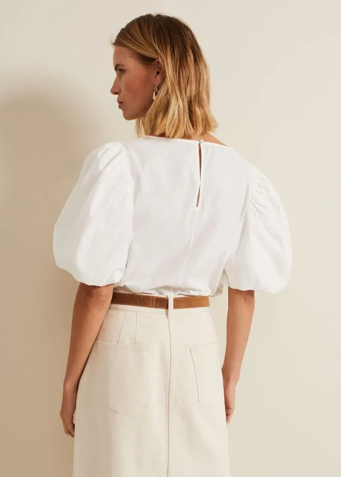 Phase Eight Lillianna Lace Front Blouse White Women Shirts and Blouses