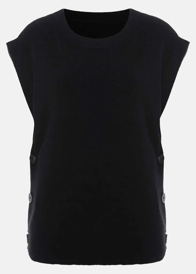 Phase Eight Liv Knitted Tabbard Black Women Knitwear