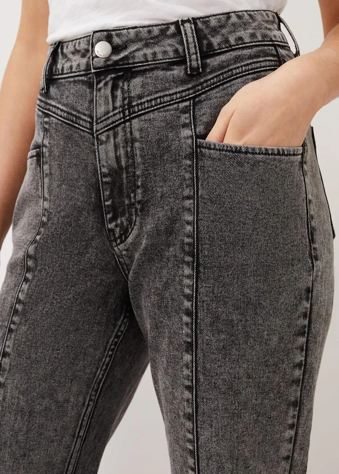 Phase Eight Lou Mom Jeans Washed Black Women Trousers