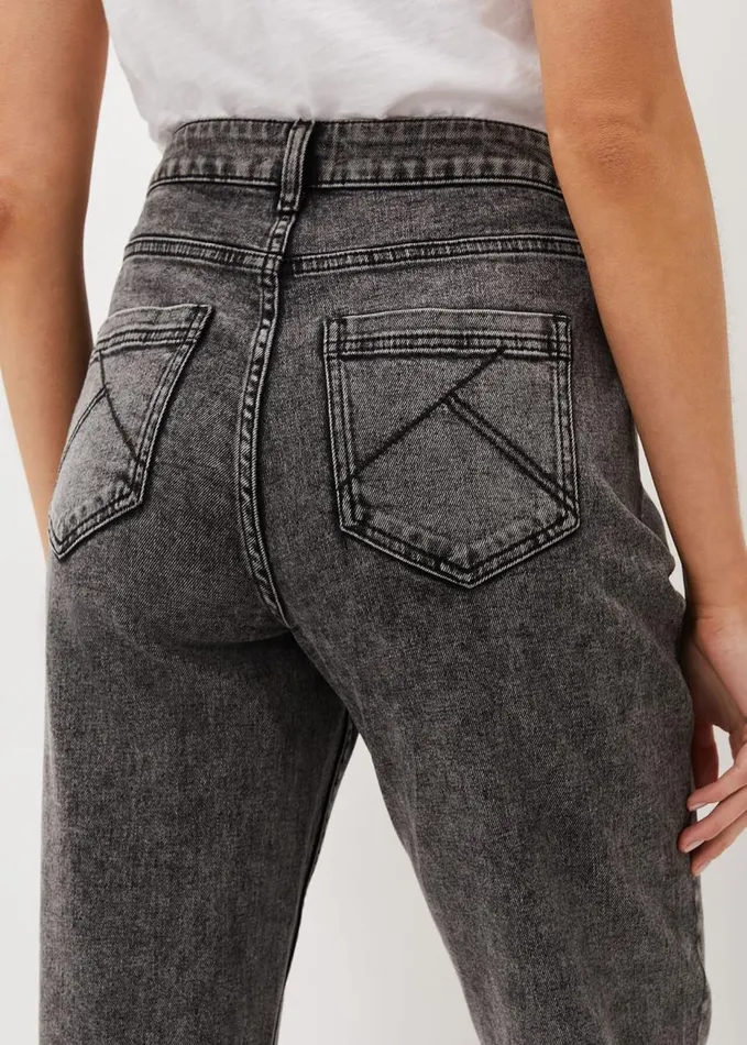 Phase Eight Lou Mom Jeans Washed Black Women Trousers