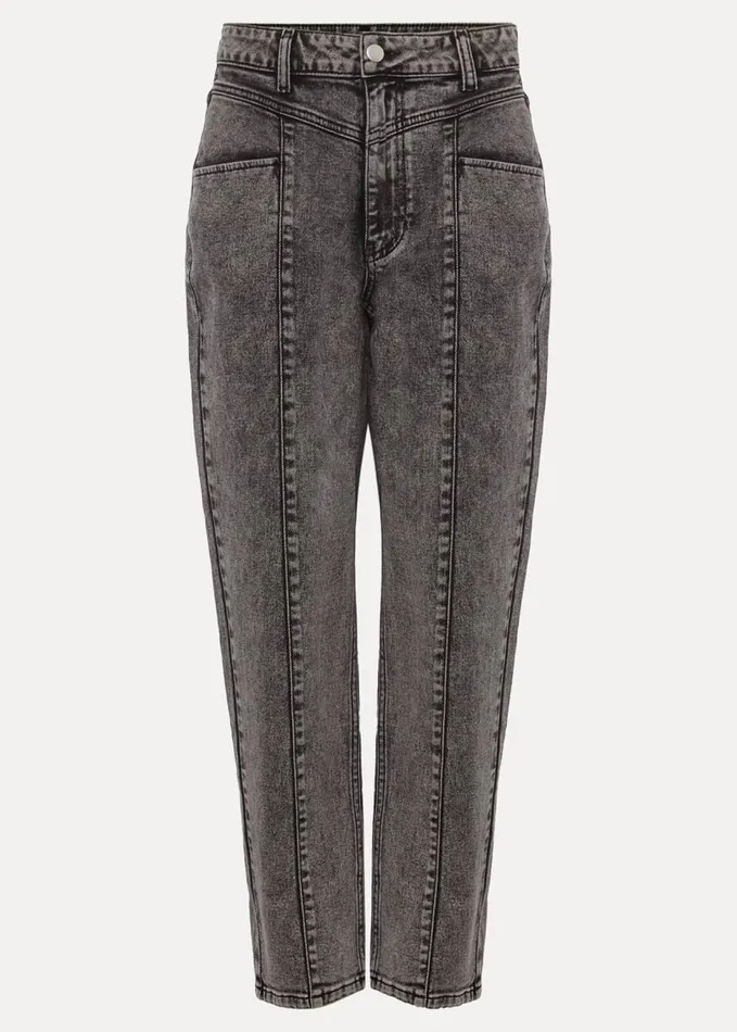 Phase Eight Lou Mom Jeans Washed Black Women Trousers