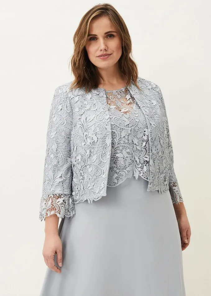 Phase Eight Luisa Lace Occasion Jacket Mineral Women Jackets