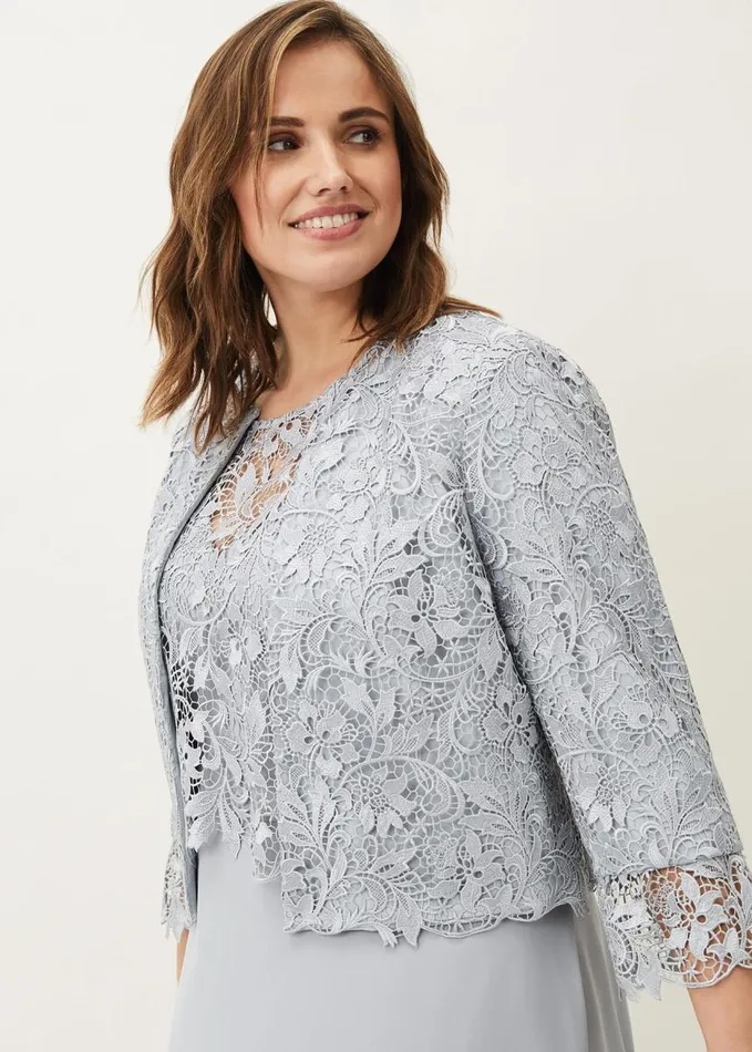 Phase Eight Luisa Lace Occasion Jacket Mineral Women Jackets