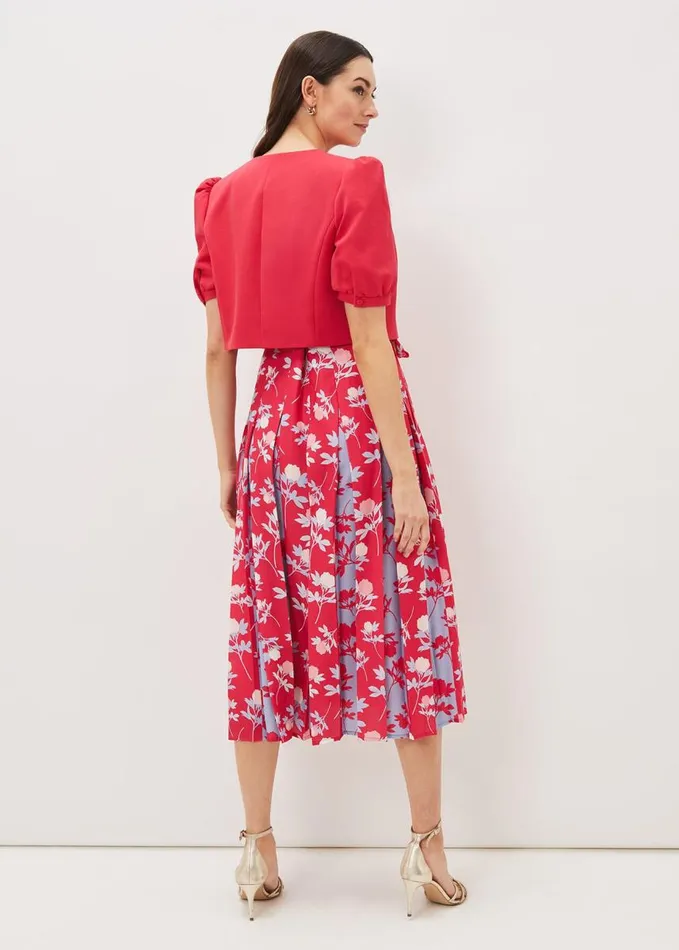 Phase Eight Mabel Puff Sleeve Jacket Lipstick Women Jackets