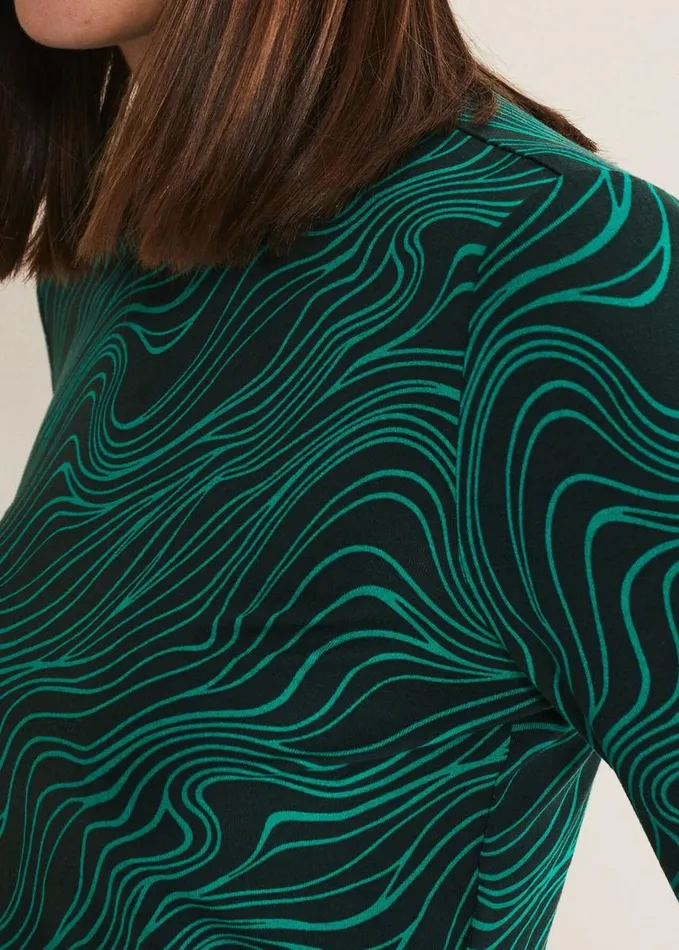 Phase Eight Macey High Neck Top Green Multi Women Tops and TShirts
