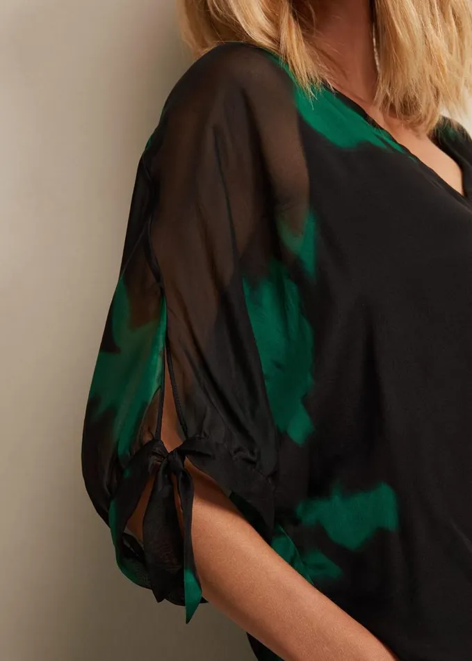 Phase Eight Madison Silk Blouse Green Women Shirts and Blouses