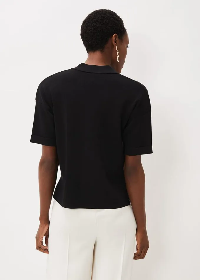 Phase Eight Mae Button Down Knit Black Women Knitwear