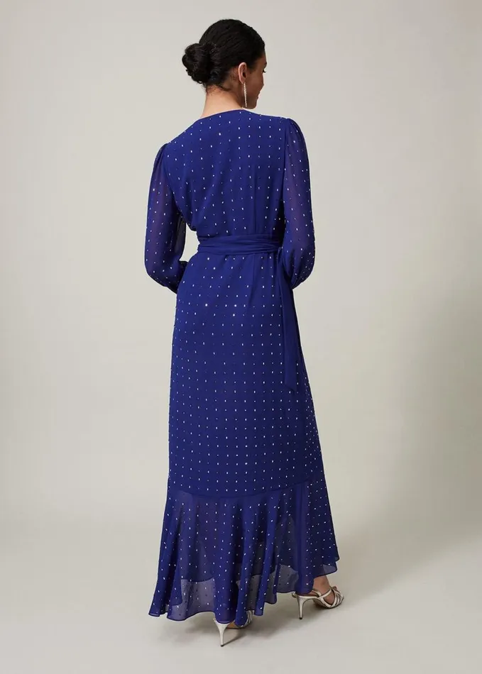 Phase Eight Maeva Embellished Maxi Dress Purple Women Dresses