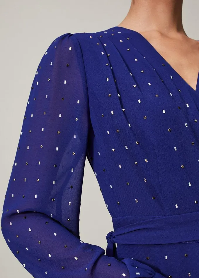 Phase Eight Maeva Embellished Maxi Dress Purple Women Dresses
